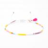 Pulseira de Contas Estilo Étnico Europeu e Americano Mais Vendida na Amazon Pulseira Arco-Íris Estilo Boêmio Tecida à Mão com Miçangas de Arroz Cordão de Mão para Mulheres