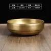 Tazón Retro de Acero Inoxidable para Fideos Fríos, Tazón de Arroz para Restaurante de Barbacoa, Tazón Vintage Dorado para Fideos Caracol, Tazón para Ensalada, Tazón Grande para Sopa de Restaurante