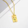 Colar Colar com Pingente Olho de Diabo Estrela Joia Transfronteiriça Personalidade da Moda Diamante Redondo Zircônio Colar com Pingente Sunburst