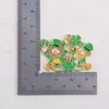 Novo Pingente de Liga Metálica com Gotejamento de Óleo Ecológico Trevo Irlandês Pingente de Barril Pulseira Colar Acessórios de Joias