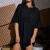 Amazon desea comercio exterior transfronterizo Europa y Estados Unidos 2024 verano nuevo talla grande holgada color sólido cuello redondo manga corta camiseta mujer
