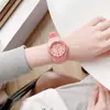 Reloj de nicho para niños, lindos niños y niñas, estudiantes de primaria, impermeable, resistente a caídas, de gelatina de color, para estudiantes de secundaria y primaria.