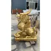 Estatua de Qilin de cobre puro para protección del hogar y riqueza, Qilin para atraer riqueza, protección del hogar, con monedas y Bagua, regalo de decoración para sala de estar del hogar