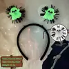 Decoraciones de Halloween Diadema Luminosa Murciélago Brillante Diadema de Calabaza Festival de Fantasmas Disfraz de Baile para Fiesta Adorno para la Cabeza Pinza para el Cabello
