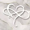 Produto Popular em Sites Independentes: Amor Eterno Coração Infinito Arte de Parede de Metal Presente Comercial para Parede