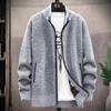 2025 comércio exterior novo suéter masculino gola alta outono e inverno novo cardigan top coreano fino suéter de cor sólida