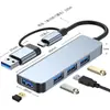 Hub USB Transfronteiriço Adaptador 7 em 1, Divisor Tipo-C para Laptop 3.0 Um para Quatro, Customização OEM
