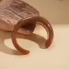 Pulsera Abierta Geométrica Brillante con Degradado Acrílico Europea y Americana, Moda Simple Transfronteriza Estilo Retro Joyería de Alta Gama