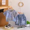 Conjunto de Verão para Meninos 2026 Novo Estiloso Roupa de Verão Infantil Casual Tie-Dye Manga Curta Conjunto de Duas Peças Tendência Atacado