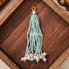Borla de Cuentas Brocado de Canción Accesorios de Joyería Colgante con Perlas Llavero Estilo Antiguo Hanfu Colgante Pequeño en Stock