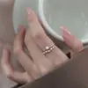 Anillo de múltiples estrellas de doble capa para mujer, moderno estilo ins, diseño de nicho de lujo ligero, exquisito anillo abierto ajustable