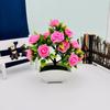 14 Bonsáis de Rosas de Espuma Escena Romántica de Propuesta Diseño Simulado Planta en Maceta Decoración para Fotografía de Interiores Adornos de Flores Artificiales