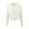 Abrigo de Cachemira Estilo Retro Francés Old Money para Mujer, Nuevo Otoño e Invierno Casual Versátil Adelgazante Holgado Cárdigan con Cremallera Suéter