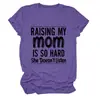 Raising my mom es un sitio independiente de Amazon eBay para camisetas de mujer cómodas, versátiles y elegantes de cuello redondo y manga corta