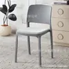 Cadeira de Jantar de Plástico Espessado para Uso Doméstico, Cadeira de Mesa de Jantar Moderna Minimalista, Banco Comercial Tendência para Restaurante com Encosto