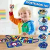 Tablero de Actividades de Fieltro Transfronterizo para Bebés, Tablero de Fieltro de Aprendizaje de Doble Cara, Nuevo Tablero de Actividades de Fieltro para Niños