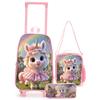Nuevo Set de Bolso con Ruedas Transfronterizo para Niños, Maleta con Ruedas para Niños que se Puede Usar como Mochila, Personalizable y al por Mayor