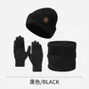 Conjunto Quente de Inverno com Três Peças em Lã, Chapéu à Prova de Frio, Cachecol de Pescoço, Luvas, Proteção de Orelha à Prova de Vento para Exterior, Fábrica de Gorros de Tricô