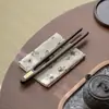 Accesorios al por mayor para juego de té Kung Fu, Pinzas para té de madera maciza, Pinzas antideslizantes de madera de nogal, Pinzas para taza de té con hoja, Recolector de hojas de té