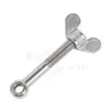 Tornillo de Unión de Acero Inoxidable 304 con Tuerca Mariposa, Tornillo de Cuerno con Tuerca, Tuerca Lingote, Tapa de Tornillo de Apriete Manual