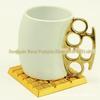 Porta Copo Bric dourado decoração de casa bloco dourado almofada de isolamento térmico plástico galvanoplastia fábrica de presentes porta copo de cerveja café