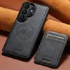Funda para Teléfono Móvil Dos en Uno Adecuada para Samsung S26Ultra Galaxy25 Cargador Inalámbrico Magnético Soporte para Tarjetas Funda de Cuero