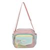 Nova Bolsa Pequena Versátil Color Block Simples Bolsa de Ombro Único Transversal Estilo Floresta Bolsa de Boneca Cartoon Fofa Fresca Japonesa