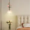 Lámpara colgante de noche de cobre macizo estilo francés con lazo, luz decorativa para entrada, pasillo, barra de bar, lámpara colgante pequeña vintage, etc.