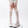 Botas Algodão Primavera e Verão Fino Renda Laço Meias de Felpa Ins Estudante da Moda Lolita Estilo Ballet Bezerro