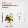 Llavero de Serie de Girasol y Abeja Lindo y Divertido de Amazon Transfronterizo Colgante de Mochila de Margarita Acrílica 2D