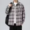 Moda Temperamento Hombres Estilo Pequeña Fragancia Versátil Cuadros Moda 2027 Americana Versátil Chaqueta Camisa Chaqueta Casual Top