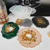 Molde para Posavasos y Adorno DIY Ola Irregular Posavasos Set Hecho a Mano Mesa Molde de Silicona Molde para Goteo de Pegamento