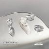 Blanco Glaciar Joyería de Diamantes Puntiagudos para Uñas Fondo Transparente Corazón Torcido Amor Diamante Desnudo Accesorios para Uñas Diy Venta al por Mayor