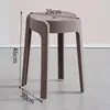Taburete de Plástico Engrosado, Taburete de Plástico Ultra Grueso Apilable, Taburete Molino de Viento para Sala de Estar y Mesa de Comedor, Taburete Redondo Alto, Silla Moderna Minimalista Extra Gruesa