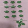 Anel plano de olho de cavalo de jade verde de imitação de 4x8mm, superfície de imitação de jade Hetian, espécies de gelo semitransparentes, superfície de anel em forma de olho de cavalo de Jasper, faça você mesmo com contas