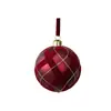 Nuevos adornos de bola de Navidad transfronterizos, bolas de Navidad decorativas pintadas a mano, bolas de plástico planas con forma irregular electroplateadas y flocadas