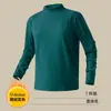 Blusas de Veludo Dupla Face Outono e Inverno Gola Alta Meia Masculinas e Femininas Negócios Slim Camada Base Interna Quente Camiseta Masculina de Manga Longa