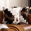 Funda de Almohada de Felpa con Diseño de Vaca de Doble Cara Más Vendida Transfronteriza, Estilo Artístico, Cojín Decorativo para Sofá Ultra Suave Estampado