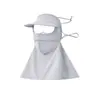 Combinación de Mascarilla y Sombrero de Seda de Hielo para Mujer, Protección Ocular de Verano, Ligera, Transpirable, Elegante Mascarilla de Protección Solar de Cara Completa con Protección para el Cuello