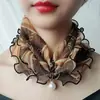Primavera, Verano y Otoño Estilo Coreano Suéter de Malla Bufanda Pequeña para Cuello y Bufanda para Cuello Delgada Moderna Versátil Semidecorativa Bufanda de Gasa