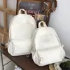 Mochila Casual Simple de Color Sólido Gran Capacidad Ligera Versátil Mochila de Viaje Hombres y Mujeres Exterior Estudiante Mochila Escolar Mujeres