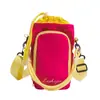 Bolsa esportiva moderna, leve e compacta, bolsa de ombro casual versátil para atividades ao ar livre, bolsa transversal com vários bolsos e porta-garrafa para mulheres
