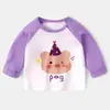 Camiseta de manga larga para bebé, top para bebé, camiseta básica de otoño para niños, ropa de primavera y otoño para niños, ropa para niñas, conjunto de otoño para recién nacidos
