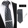 Corbata de Negocios a Rayas para Hombre Formal Profesional Roja Azul Atada a Mano Imitación Seda 7.5cm Stock Listo de Fábrica
