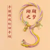 Pulseira de Reencarnação Sete Cores Estilo Xizang com Caixa Gahu de Thangka, Corda de Algodão Combinando, Pulseira Trançada Estilo Étnico Venda por Atacado