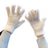 Guantes Calientes de Felpa Invierno Antihielo Engrosados Imitación Pelo de Conejo Guantes de Punto Guantes a Prueba de Frío a Prueba de Viento para Montar al Aire Libre