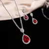 Nuevo Estilo Ins Transfronterizo Lujo Accesible Cadena de Garra de Cristal Super Brillante Collar Pulsera de Celebración de Banquete para Mujer Set Completo de Joyería de Diamantes