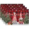 Manteles Navideños Minimalistas Modernos Estampado de Bosque con Alces Manteles Estilo Occidental Manteles Domésticos Aislantes del Calor Manteles para Tazones Manteles para Platos Venta al por Mayor
