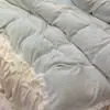 Nuevo conjunto de cuatro piezas de terciopelo de leche bordado estilo princesa con tema de encaje 2026