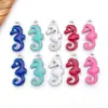 10 Tipos de Colgantes Mini de Vida Marina con Goteo de Aceite Esmaltado Estrella de Mar Pulpo Colgantes Hechos a Mano DIY Pendientes Collares Amuletos